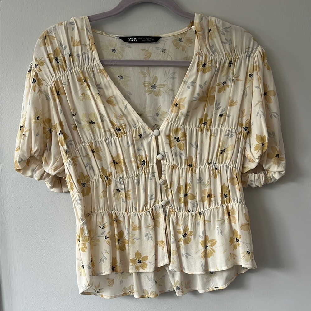 Zara Floral Tshirt Blouse